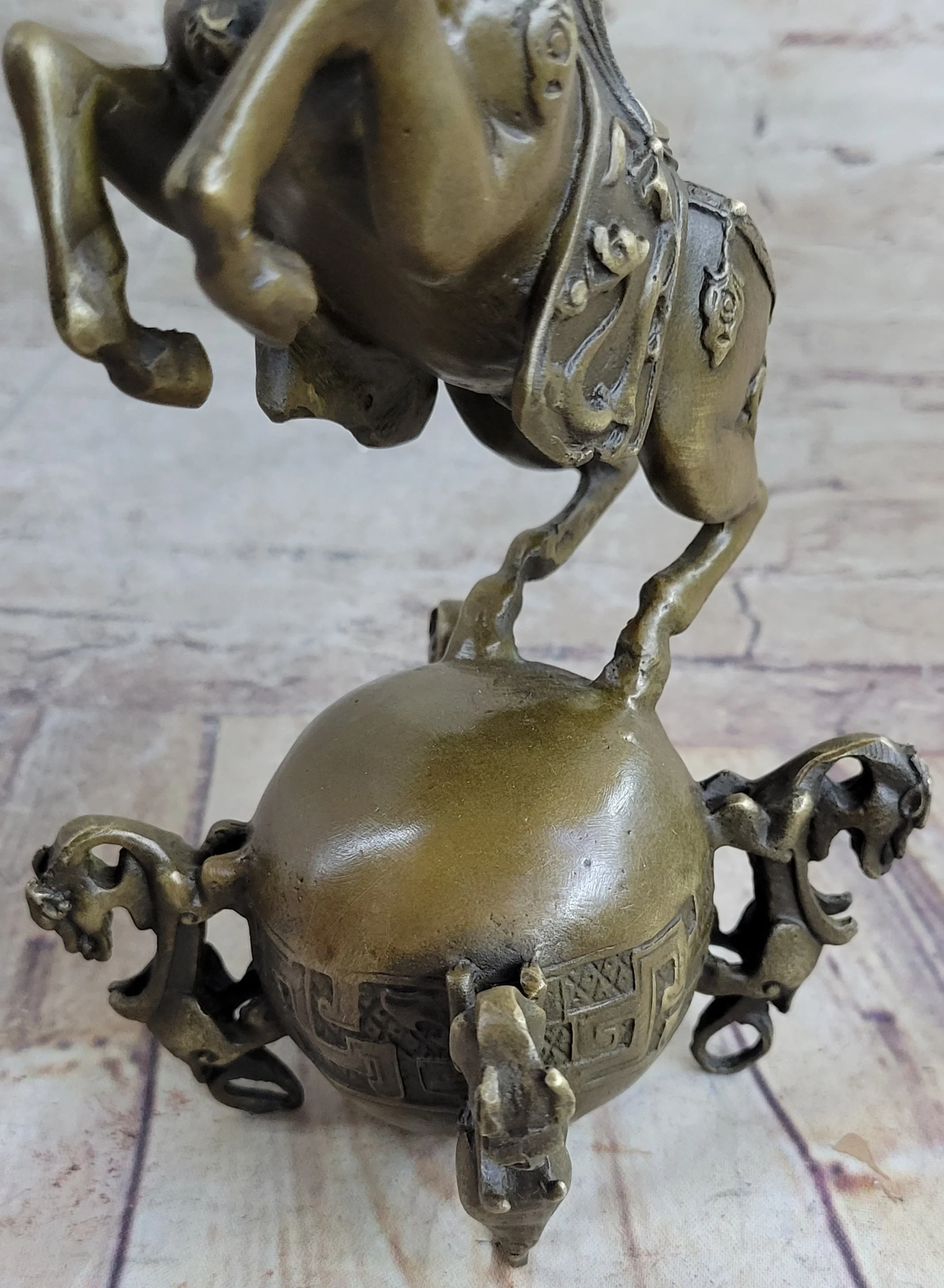 Chinese Tang Horse Lost Wax Bronze Metal Sculpture Handmade Art by Milo - Image 8