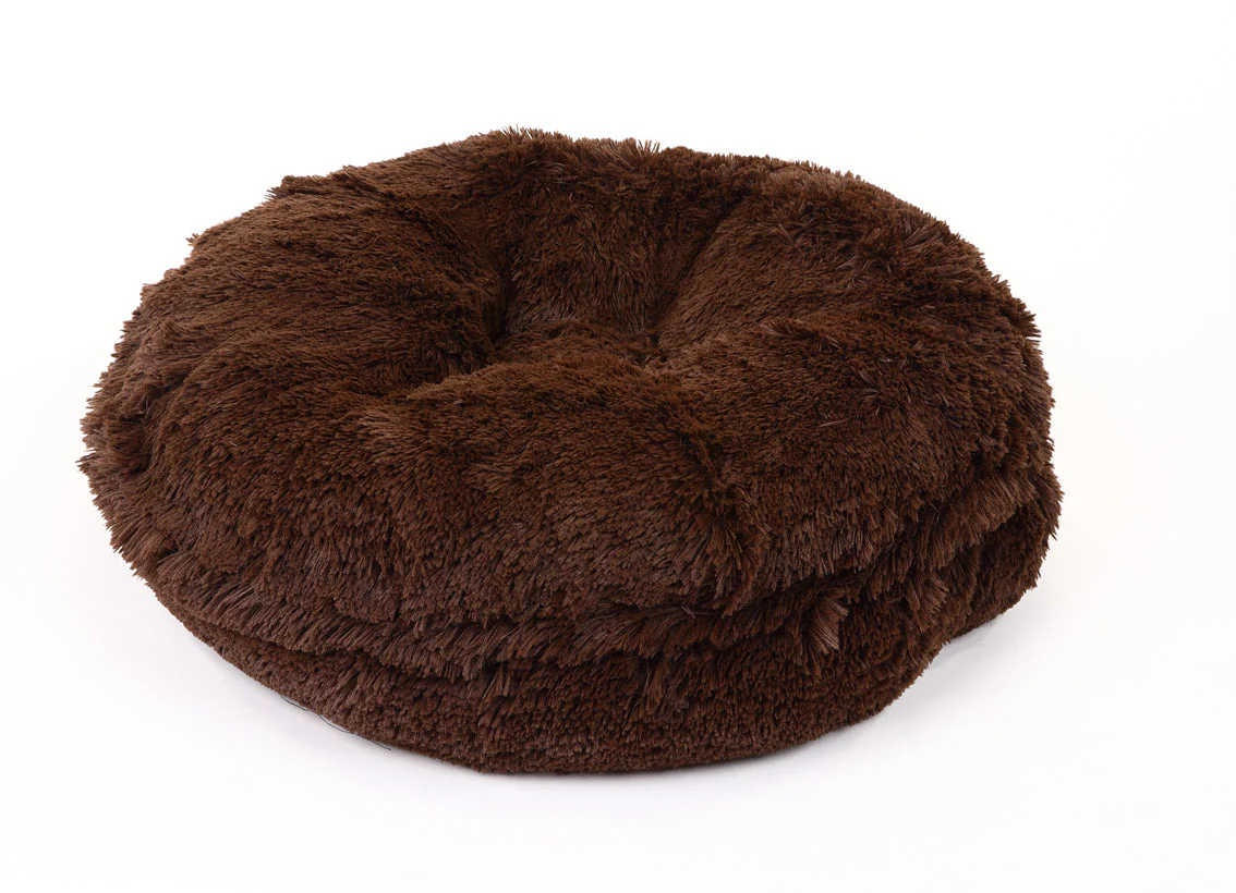 Chocolate Shag Bagel Bed - Image 2