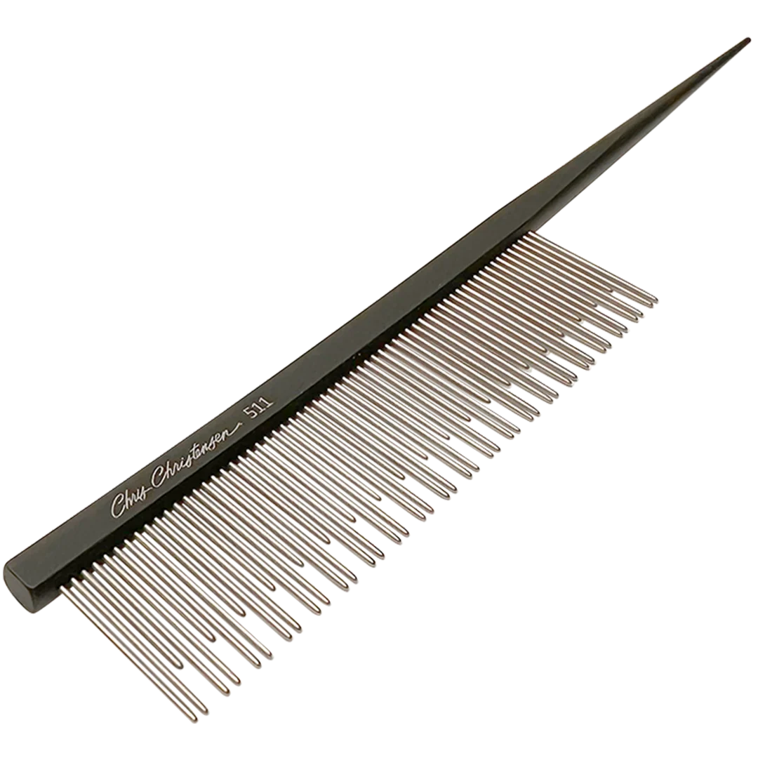 7" Parting Comb Dual Tooth Black by Chris Christensen - Image 2