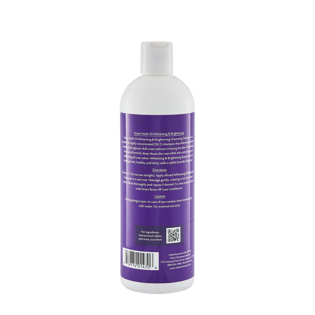 Smart Wash50 Whitening & Brightening Grooming Shampoo 16oz by Chris Christensen - Image 2