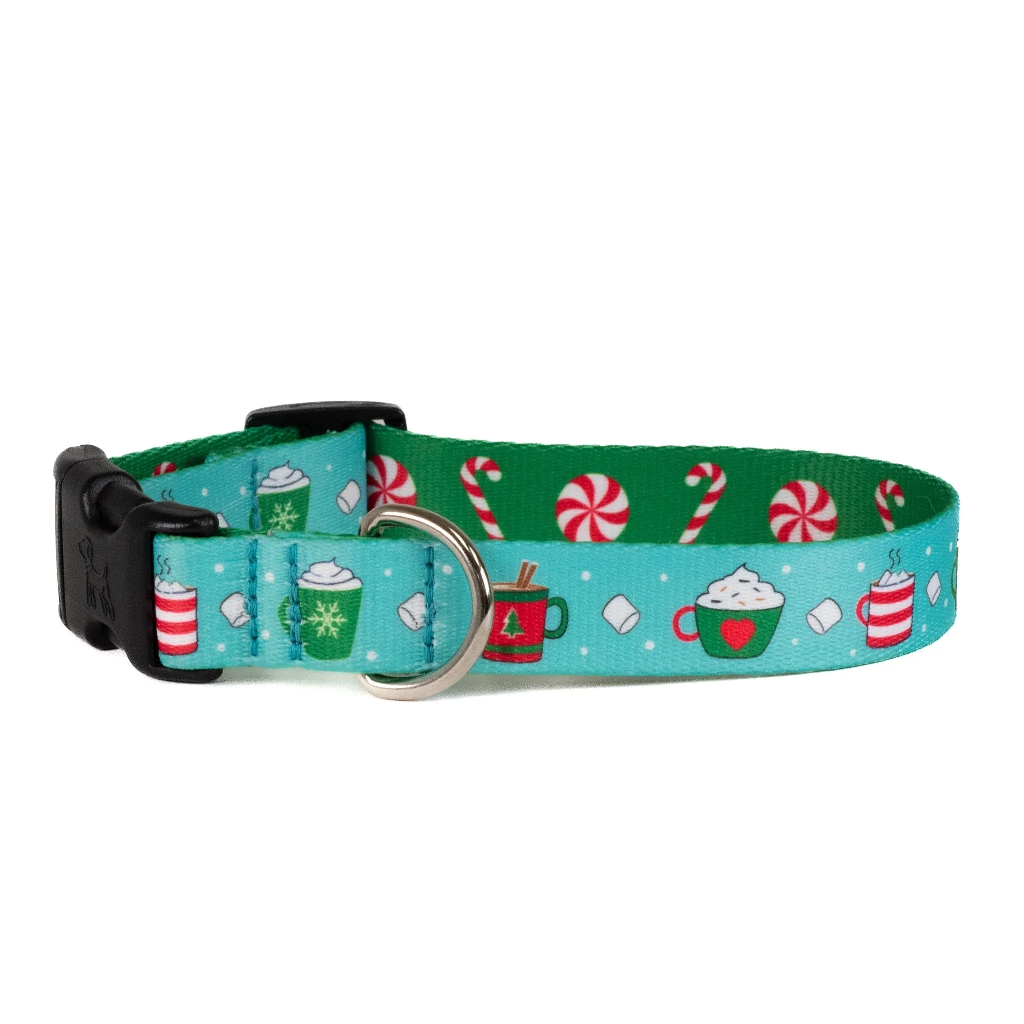 Up Country Christmas Cocoa Printed Made in USA Dog Collar
