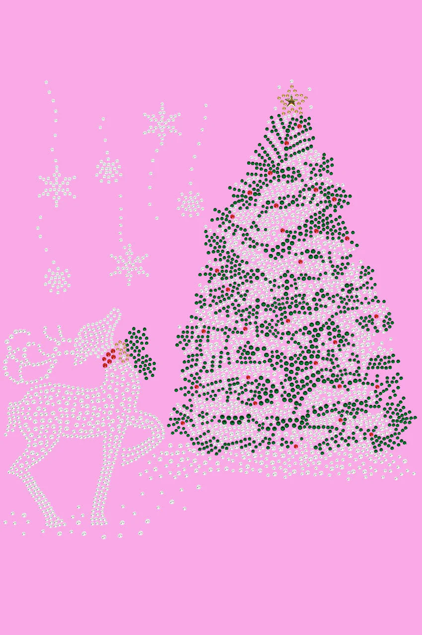 Christmas Tree with Reindeer - Women's Tee - Image 6