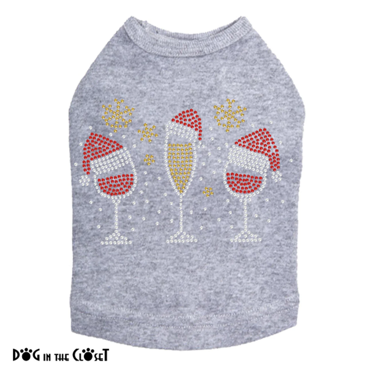 Christmas Wine Glasses - Dog Tank - Image 4