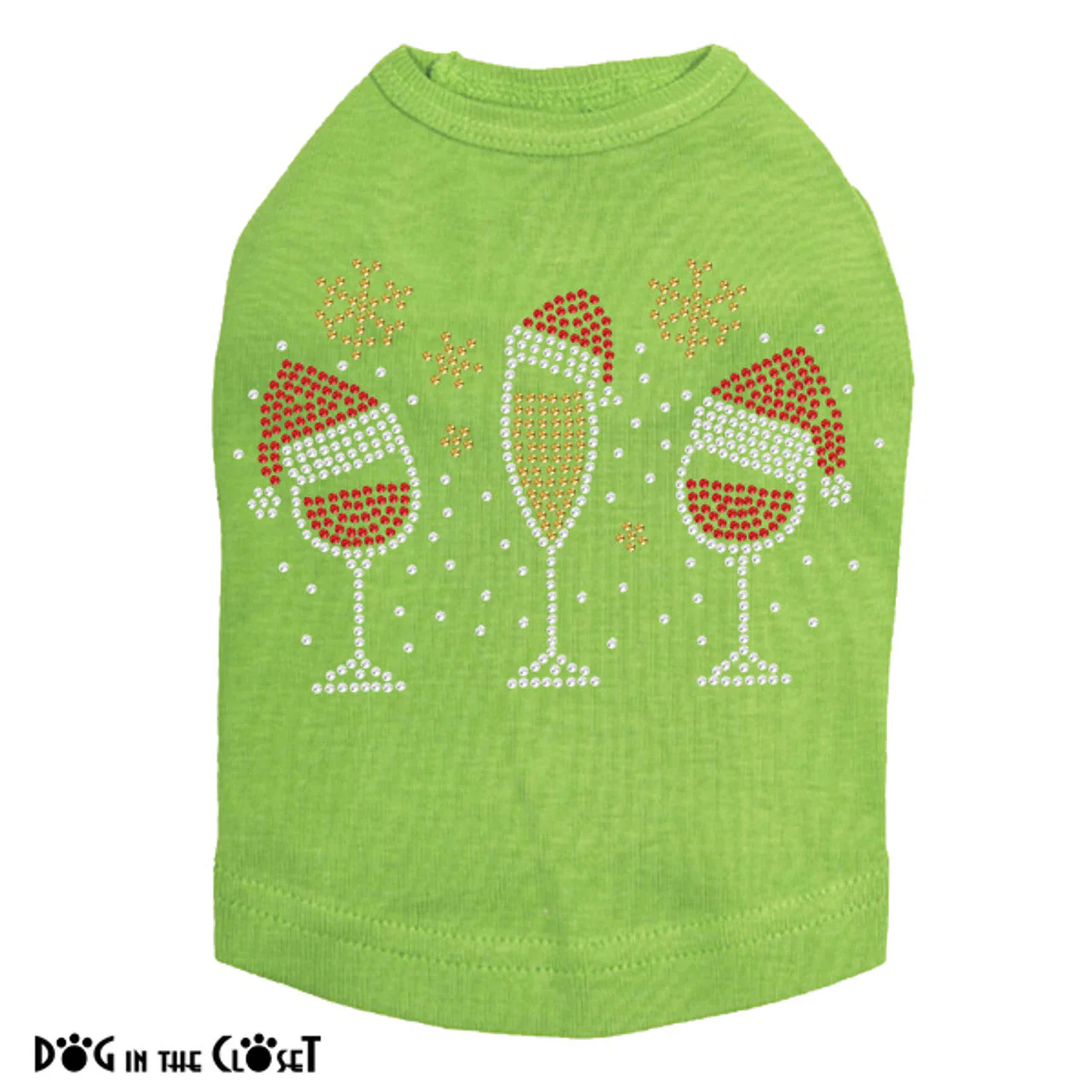 Christmas Wine Glasses - Dog Tank - Image 7