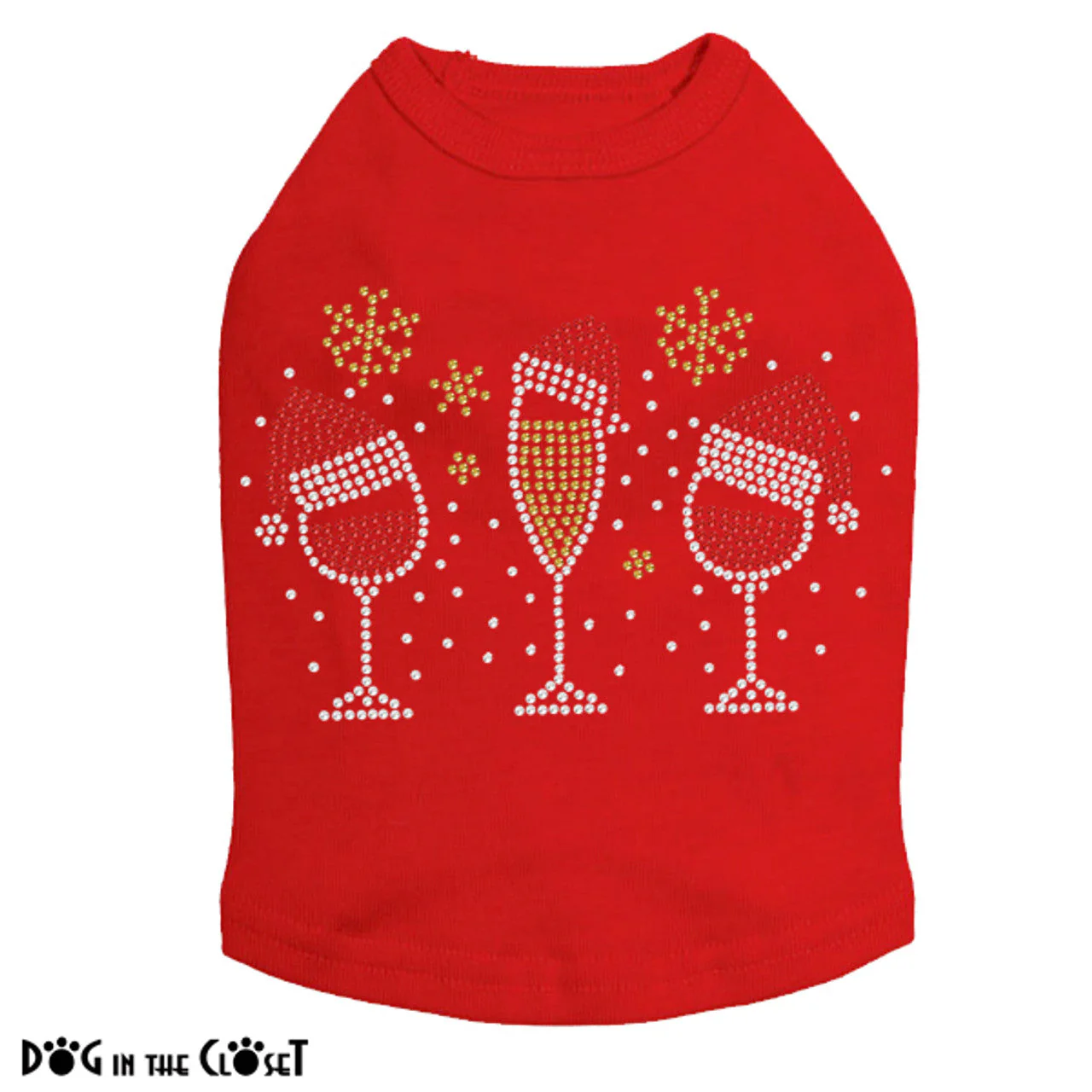Christmas Wine Glasses - Dog Tank - Image 8