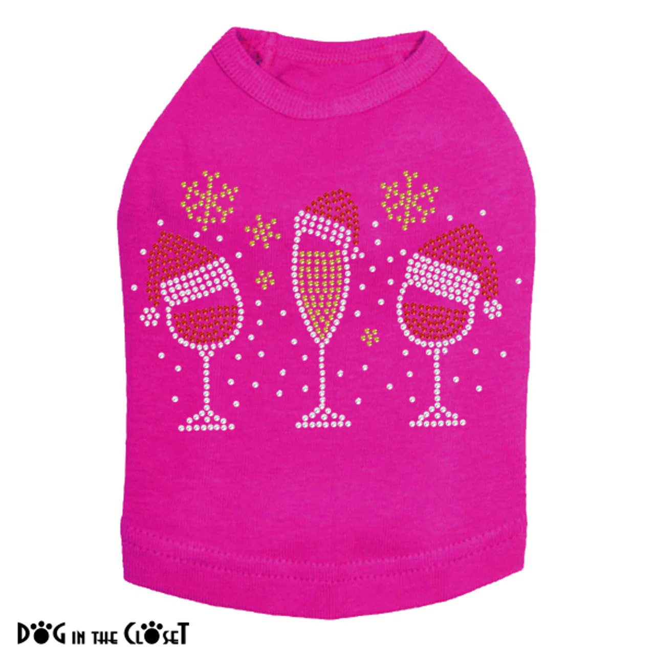 Christmas Wine Glasses - Dog Tank - Image 9