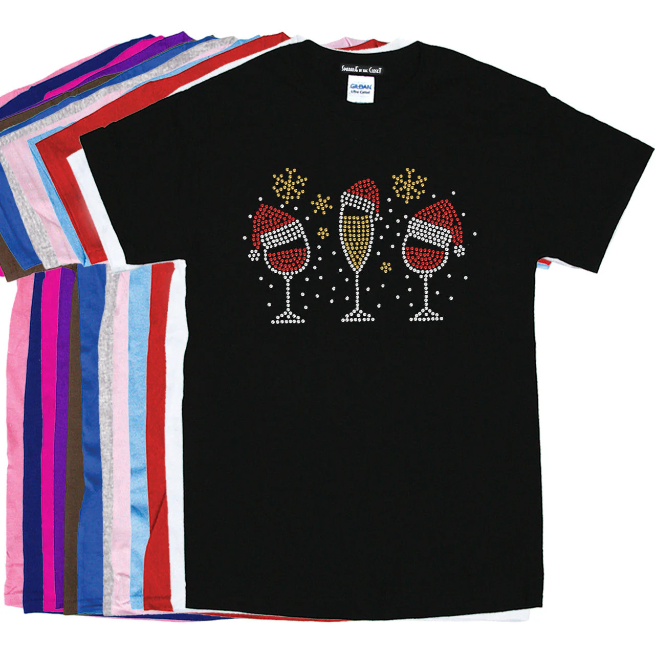 Christmas Wine Glasses - Women's Tee - Image 12