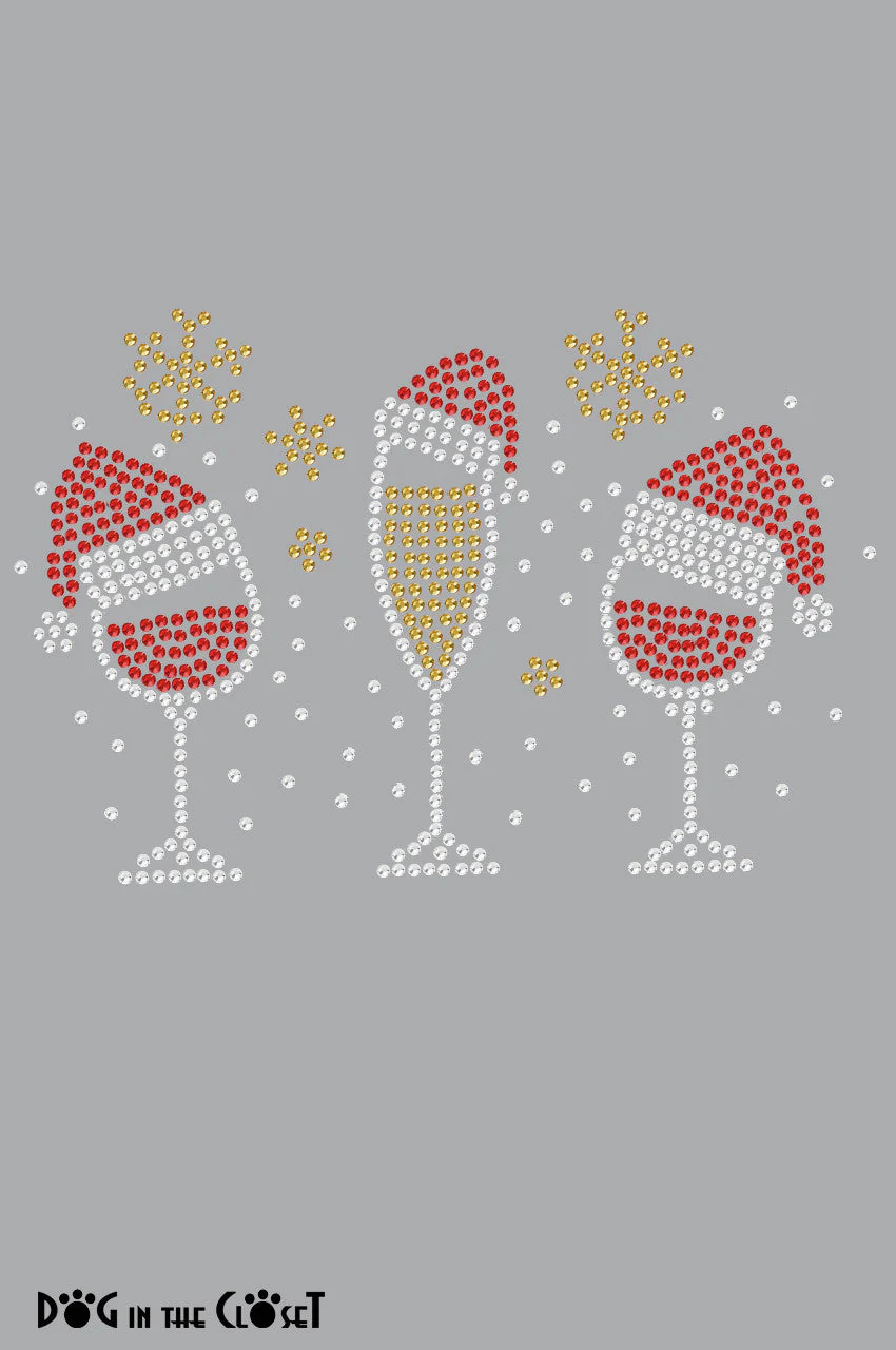 Christmas Wine Glasses - Women's Tee - Image 3