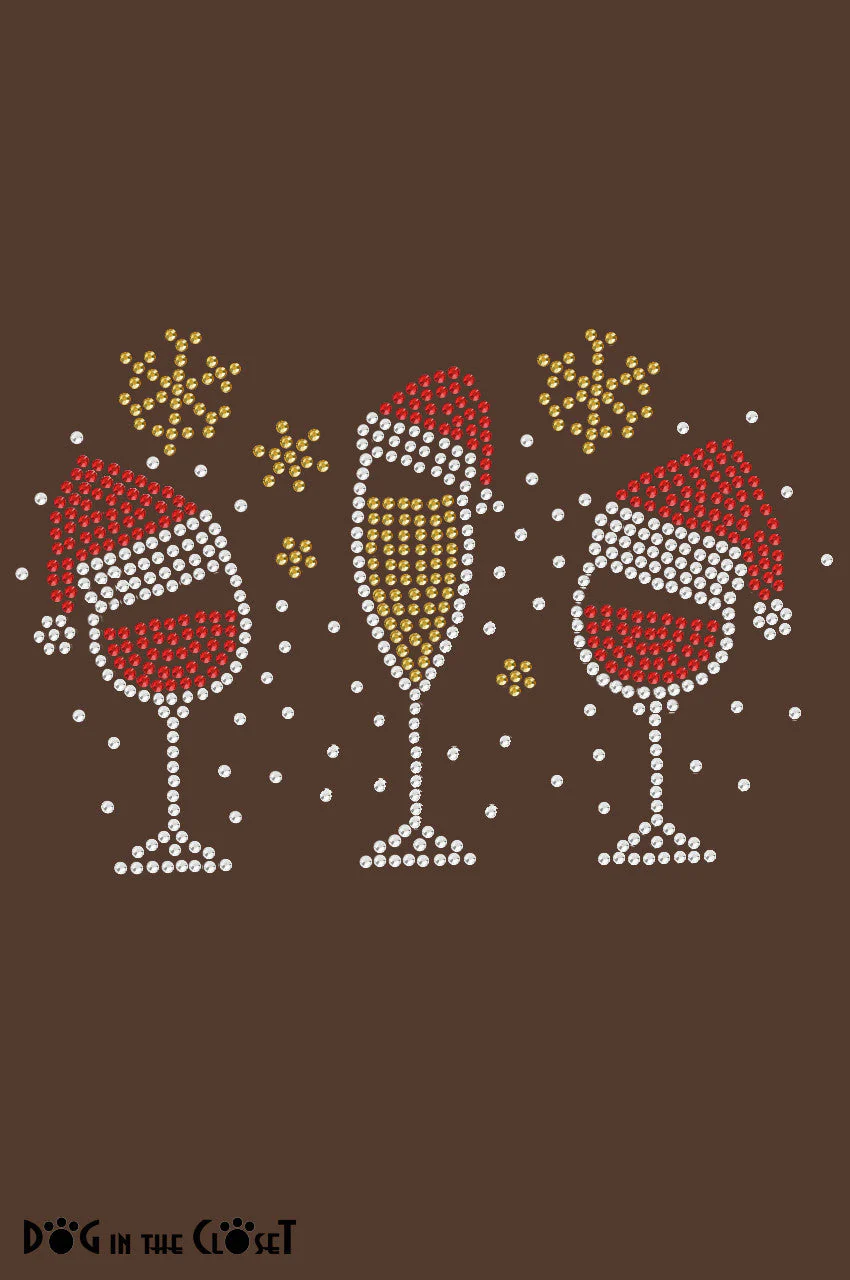 Christmas Wine Glasses - Women's Tee - Image 4