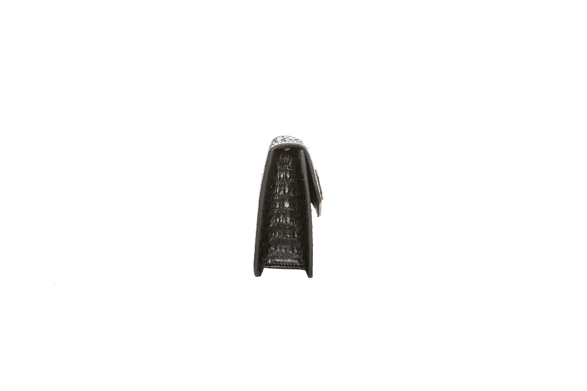 Classic Black Python Clutch - Image 4