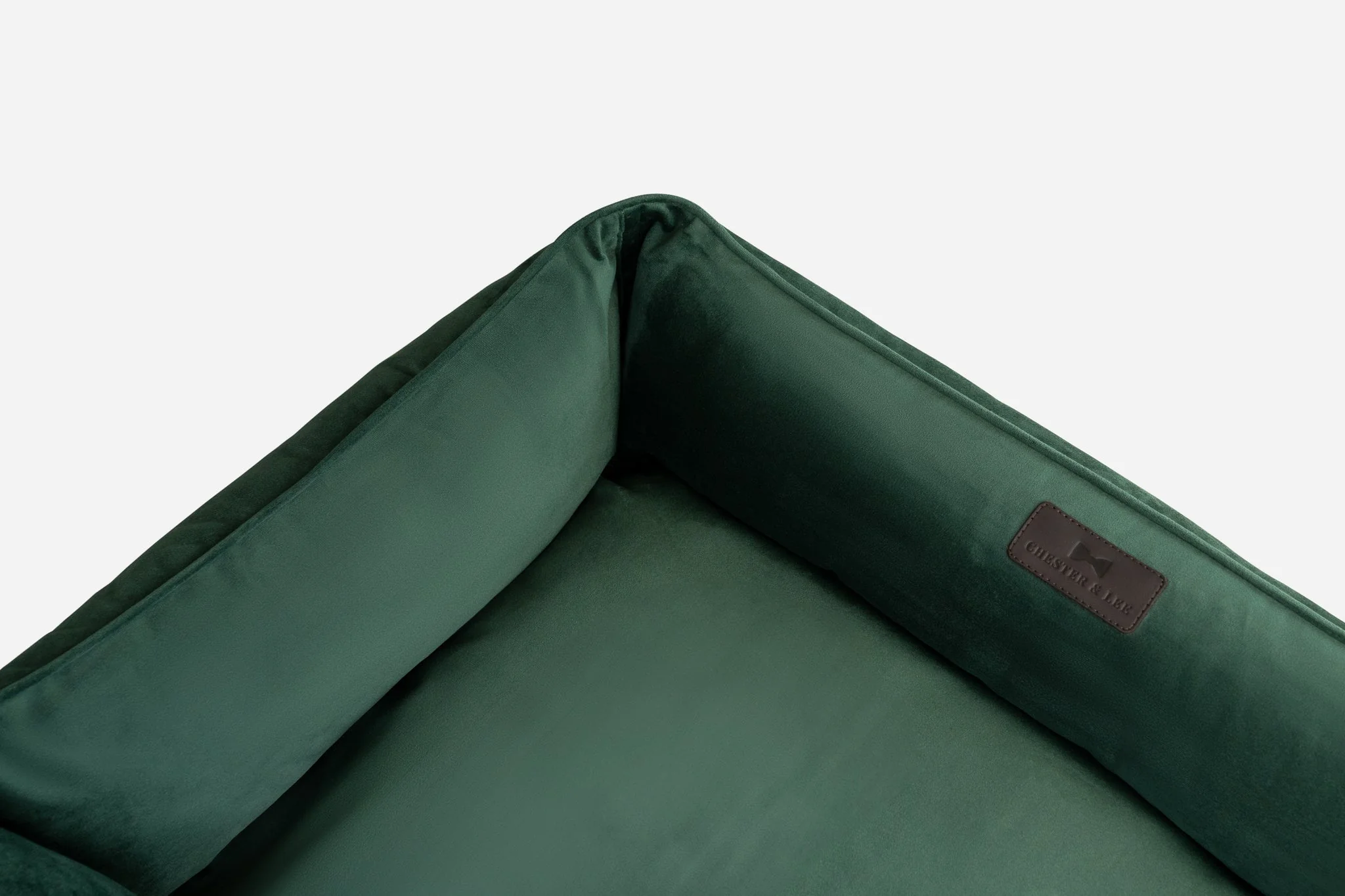 Classic Velvet Sleeper Dog Bed Green - Image 6