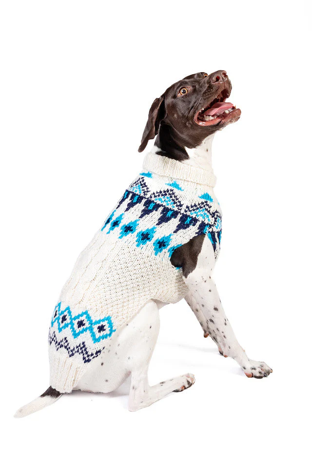 Coastal Cable Knit Dog Sweater - Image 4