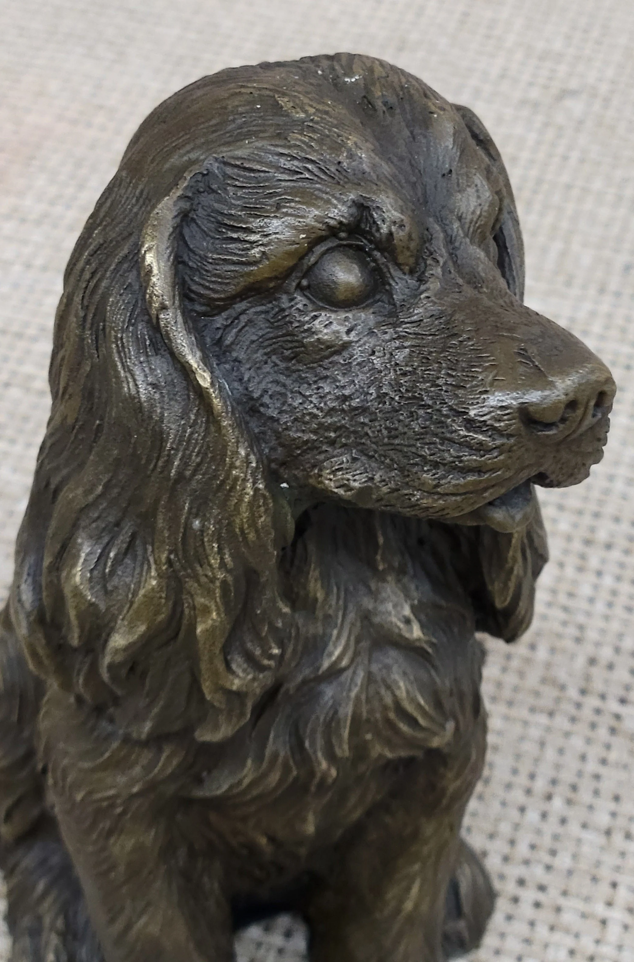 Cocker Spaniel Big Eared Puppy Dog Bronze Figurine Statue Sculpture 6" x 4" - Image 8