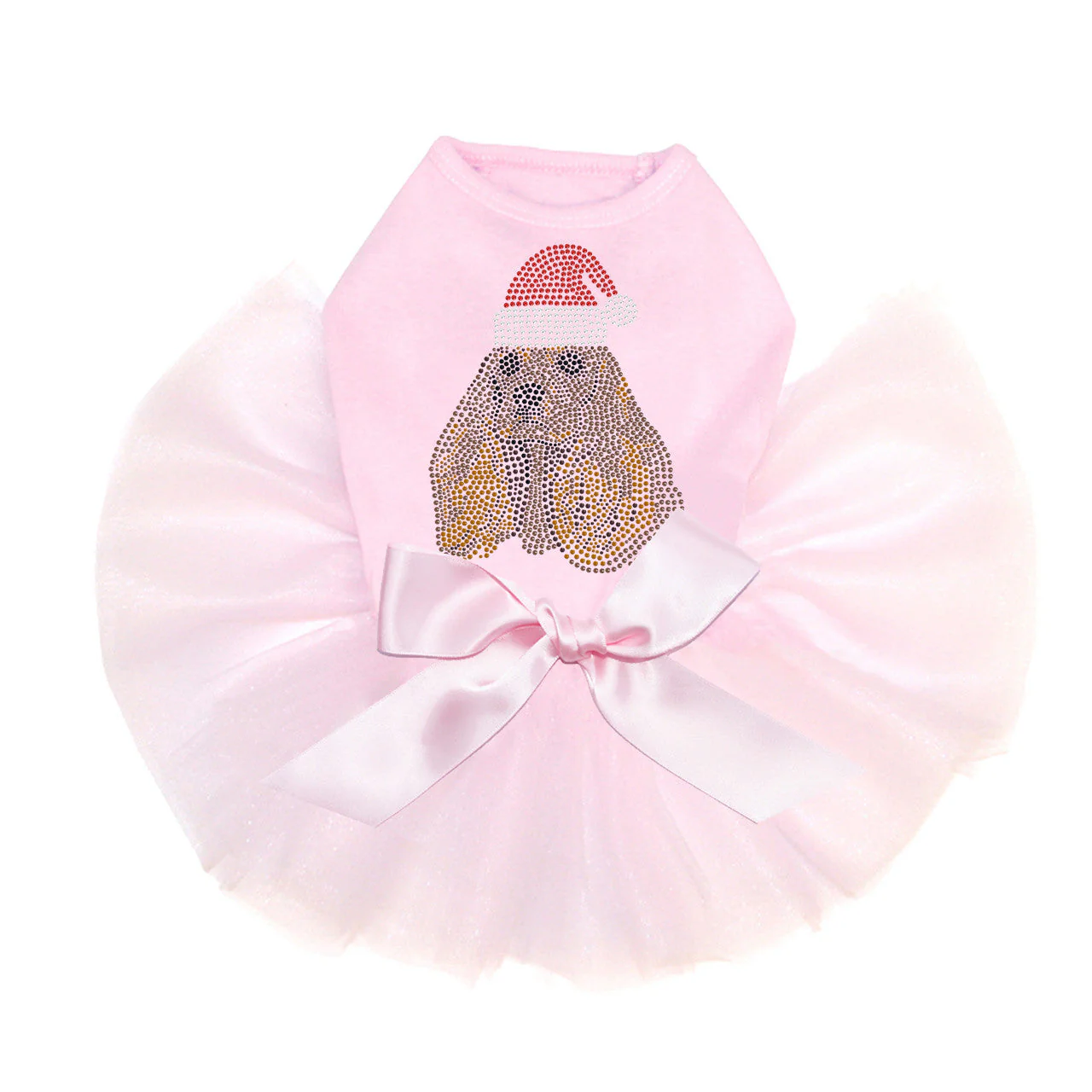 Cocker Spaniel with Santa Hat - Custom Tutu