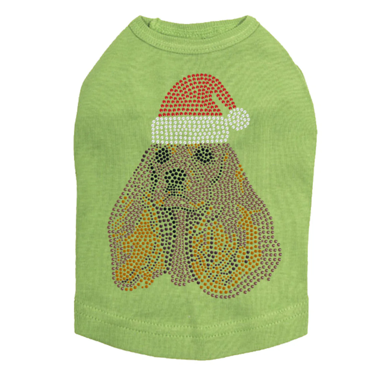 Cocker Spaniel with Santa Hat - Dog Tank - Image 3