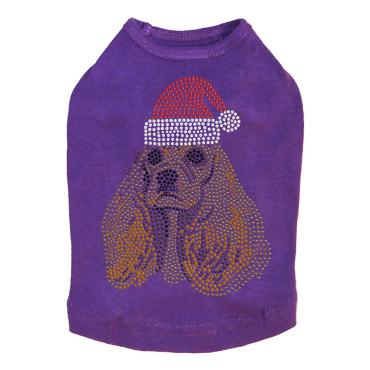 Cocker Spaniel with Santa Hat - Dog Tank - Image 4