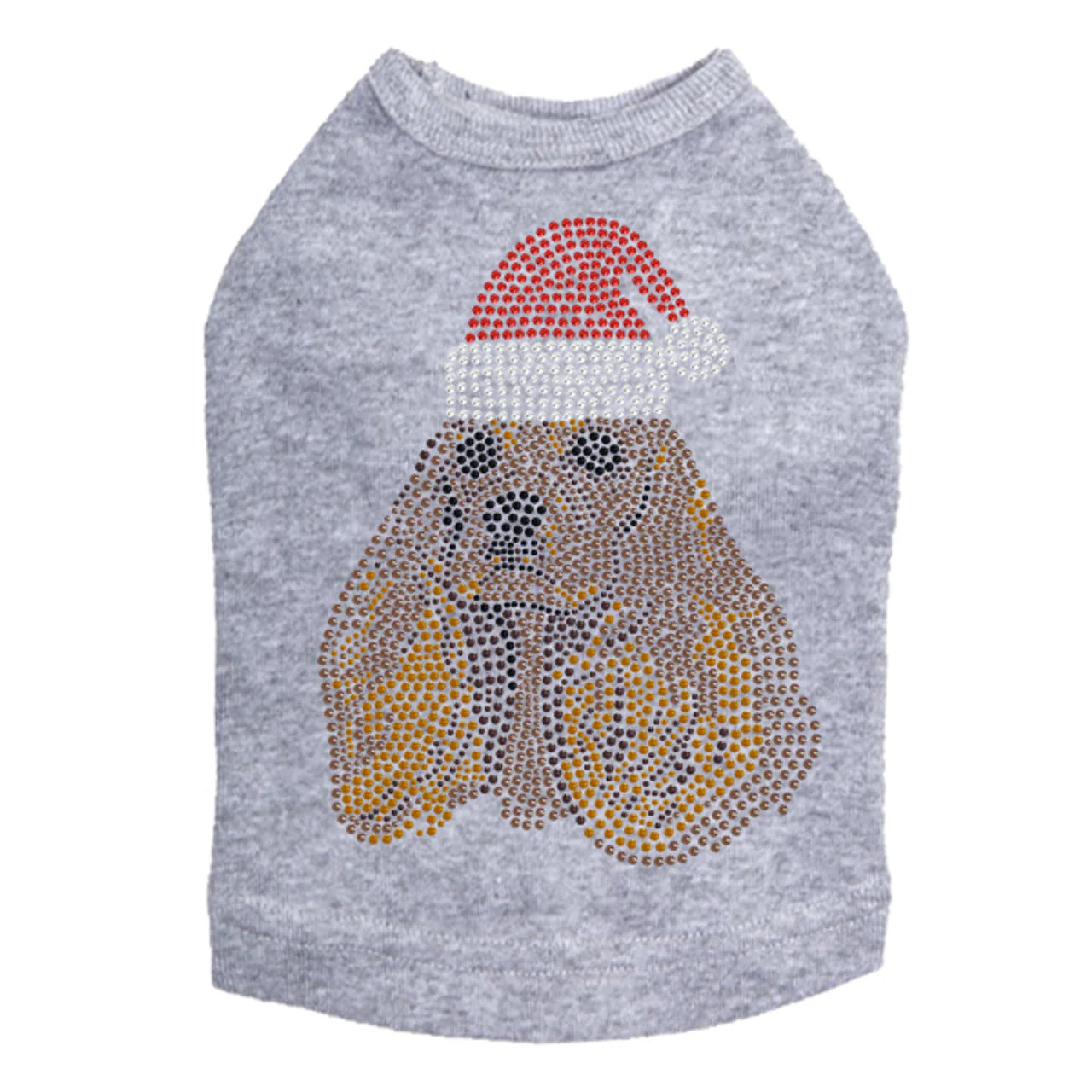 Cocker Spaniel with Santa Hat - Dog Tank - Image 5