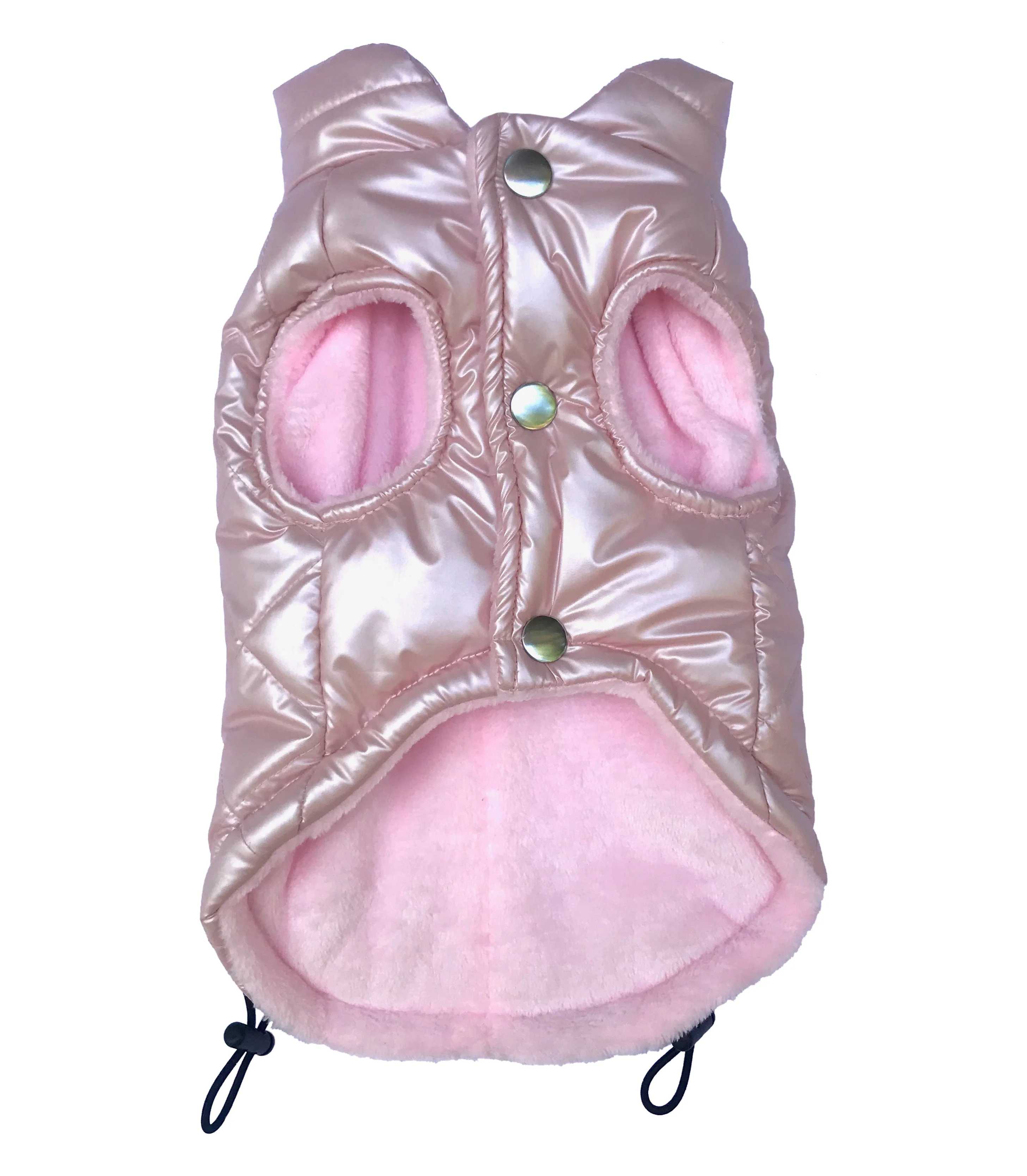 Coco Puffer Diamond Quilted Coat, Pearl PInk - Image 4