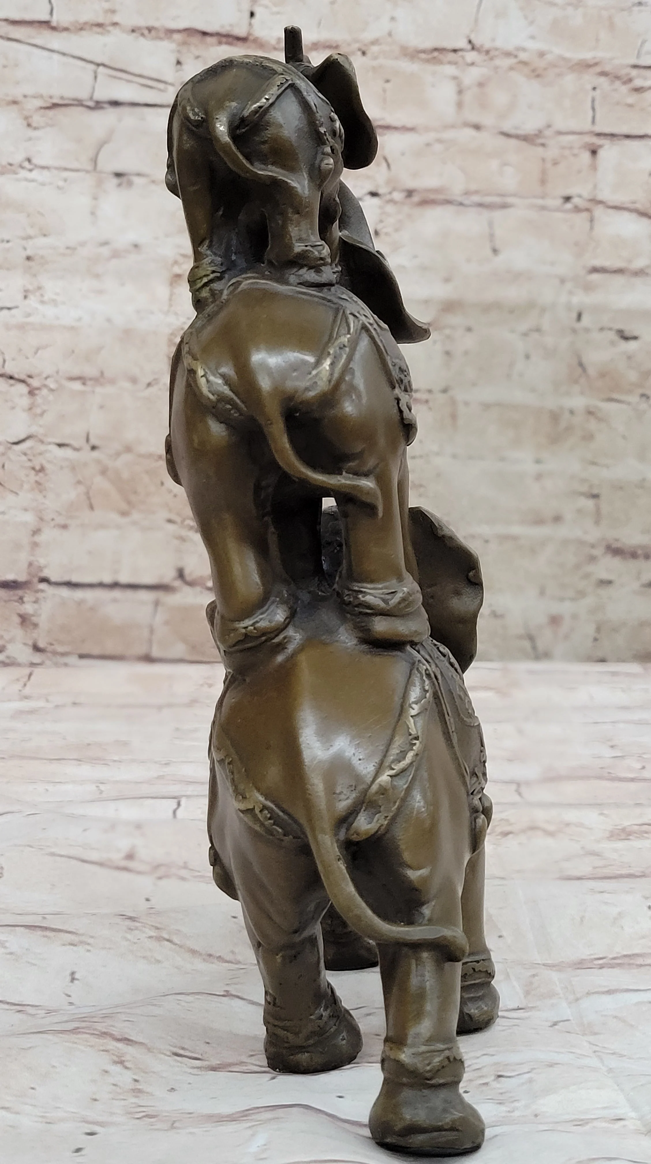 Collectible Bronze Elephant Safari Statue Art Figure Figurine Animal Hot Cast - Image 8