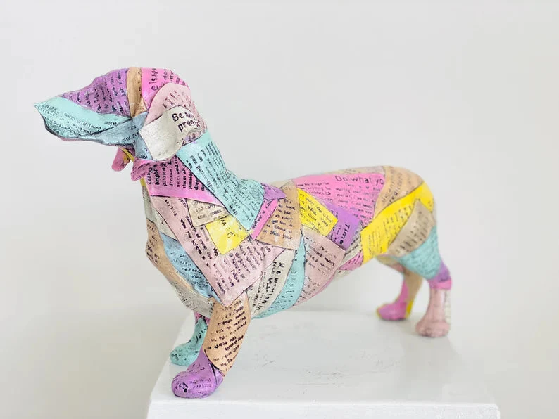 Colorful Newspaper Dachshund - Image 5