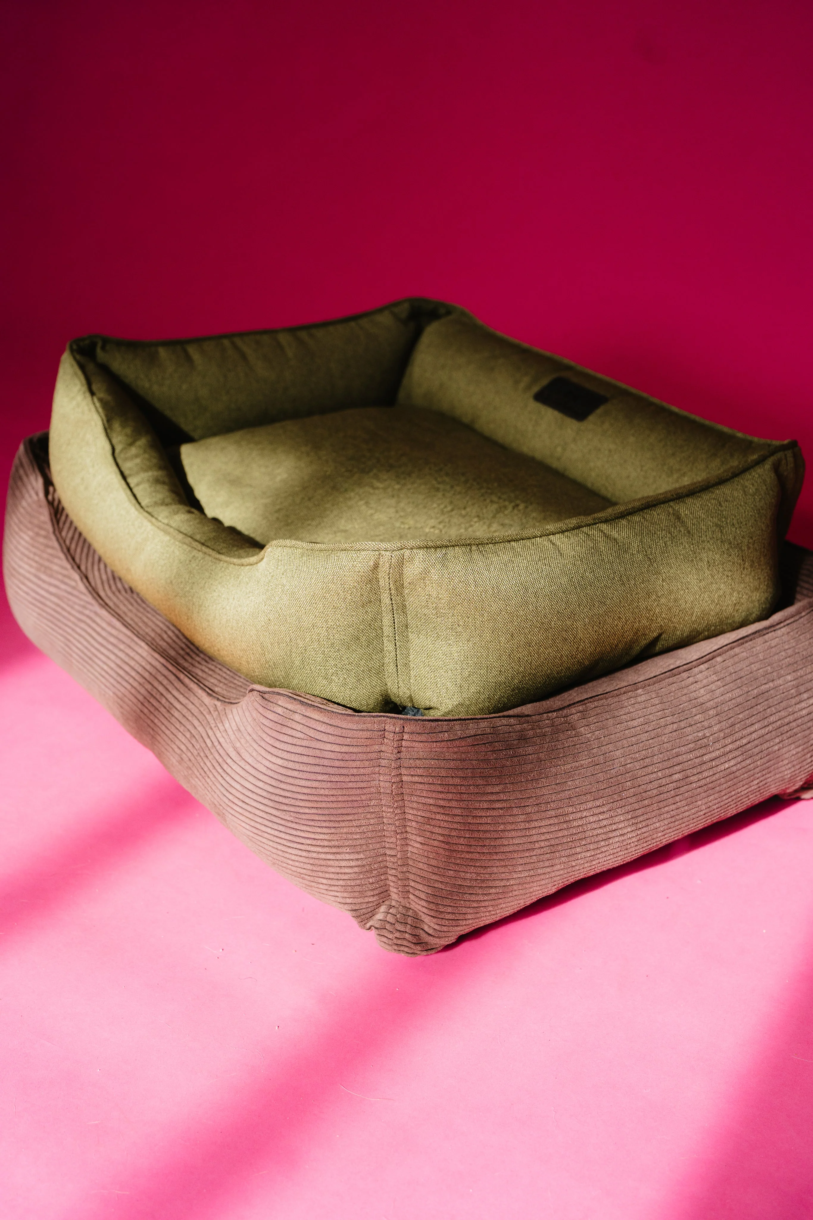 Cotton Sleeper Dog Bed Olive - Image 10