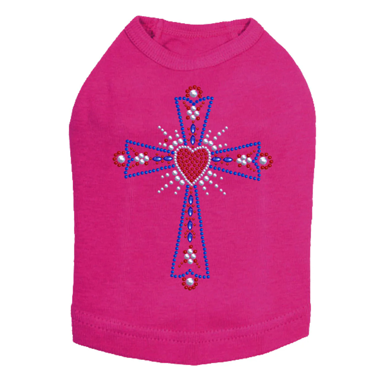 Cross (Red, White & Blue) - Dog Tank - Image 10
