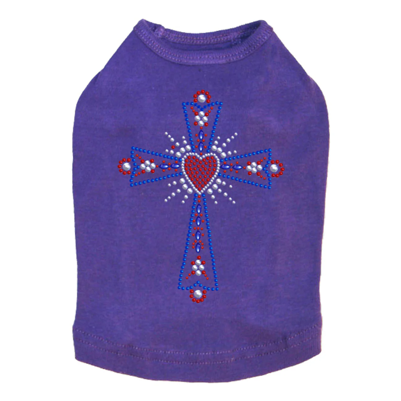 Cross (Red, White & Blue) - Dog Tank - Image 11