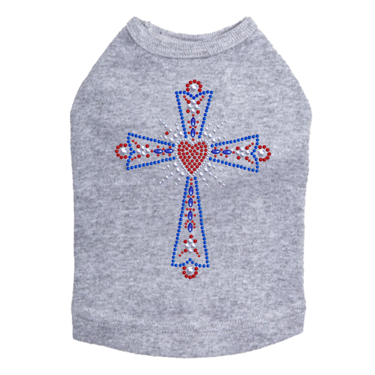 Cross (Red, White & Blue) - Dog Tank - Image 12