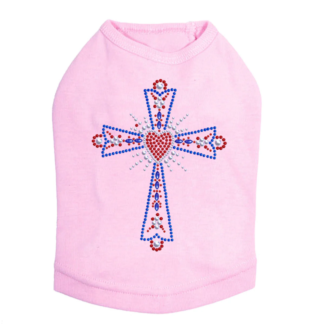 Cross (Red, White & Blue) - Dog Tank - Image 2