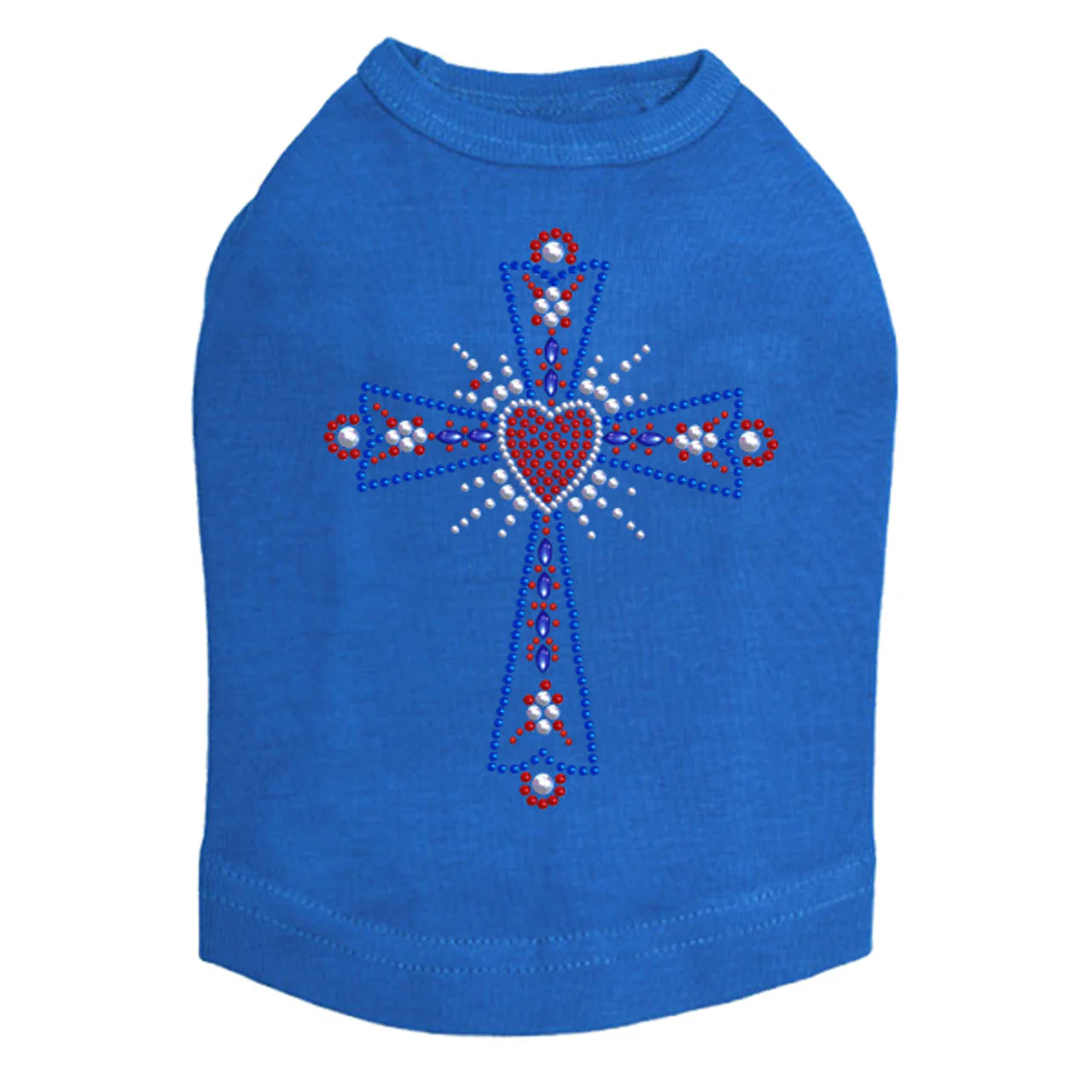 Cross (Red, White & Blue) - Dog Tank - Image 3