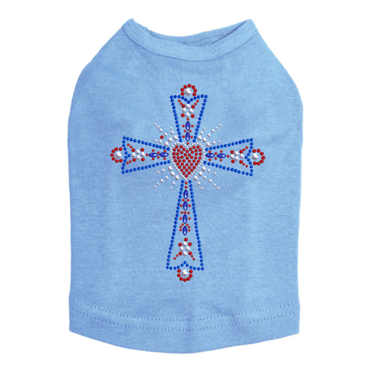 Cross (Red, White & Blue) - Dog Tank - Image 7