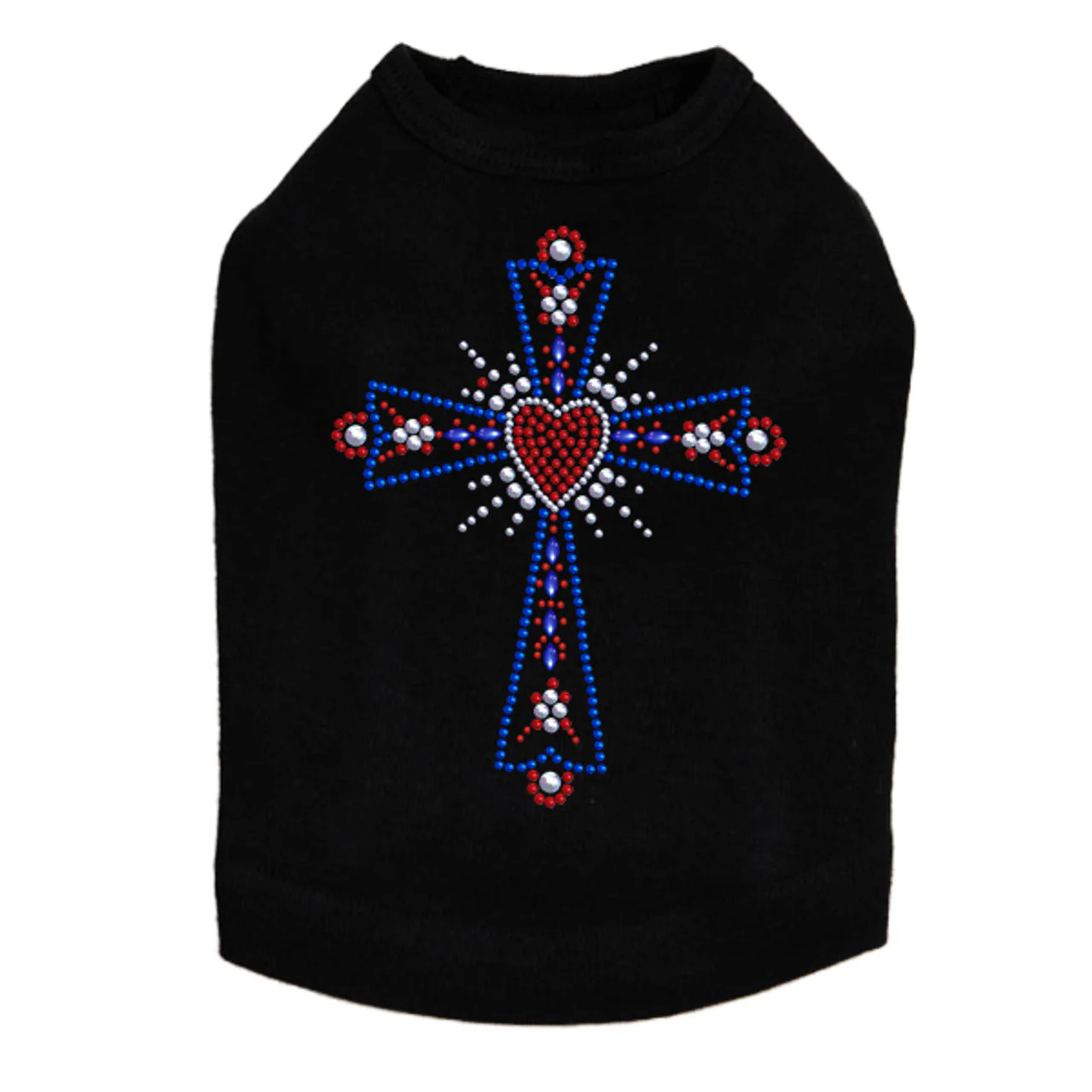 Cross (Red, White & Blue) - Dog Tank - Image 9