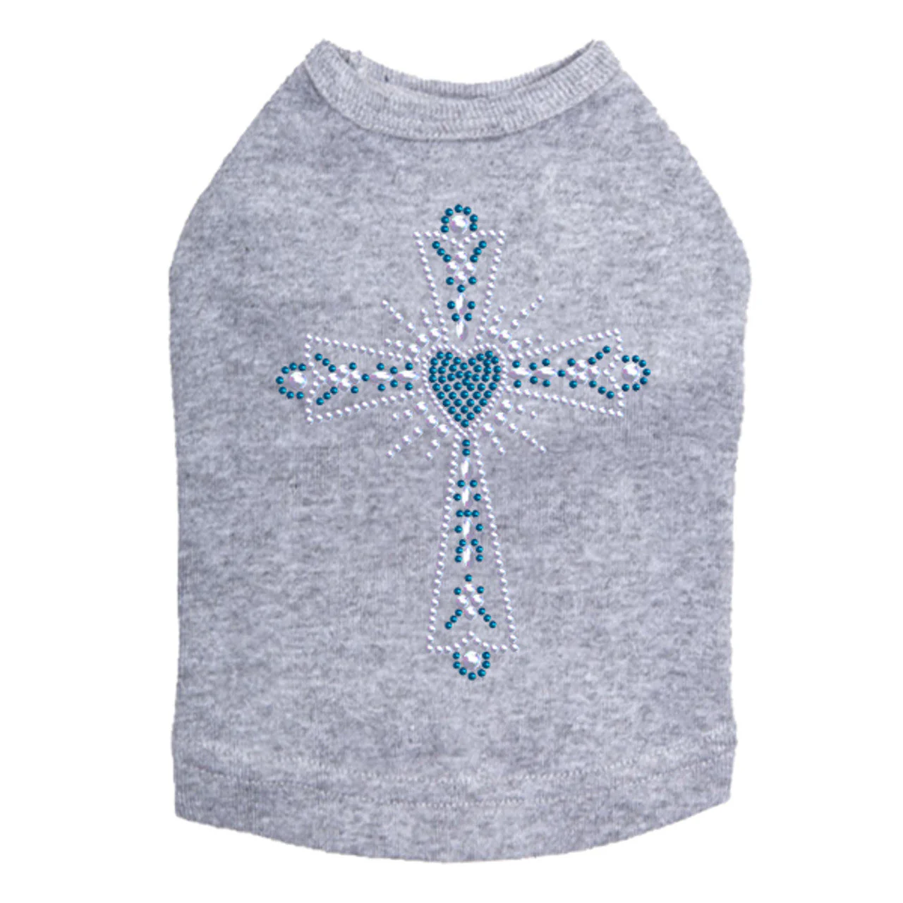 Cross (Silver & Blue) - Dog Tank - Image 12