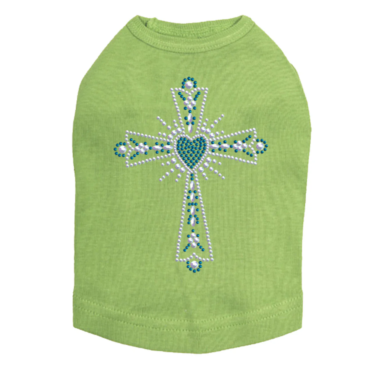 Cross (Silver & Blue) - Dog Tank - Image 14