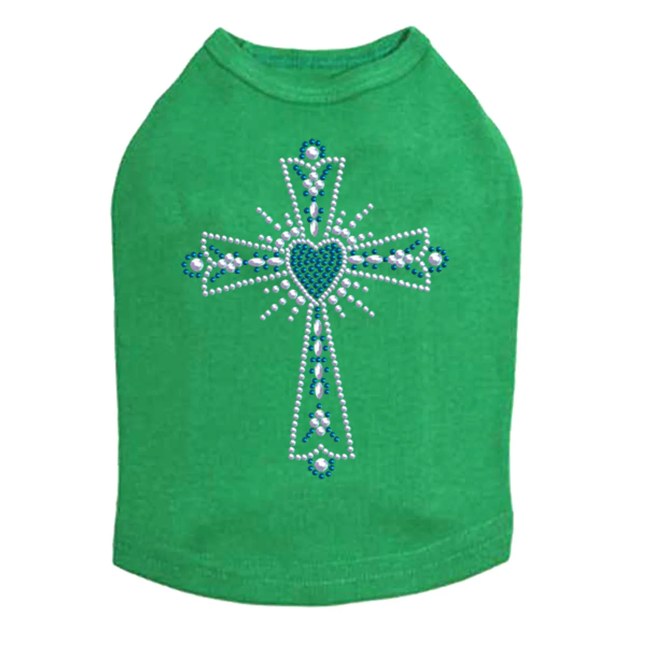 Cross (Silver & Blue) - Dog Tank - Image 15