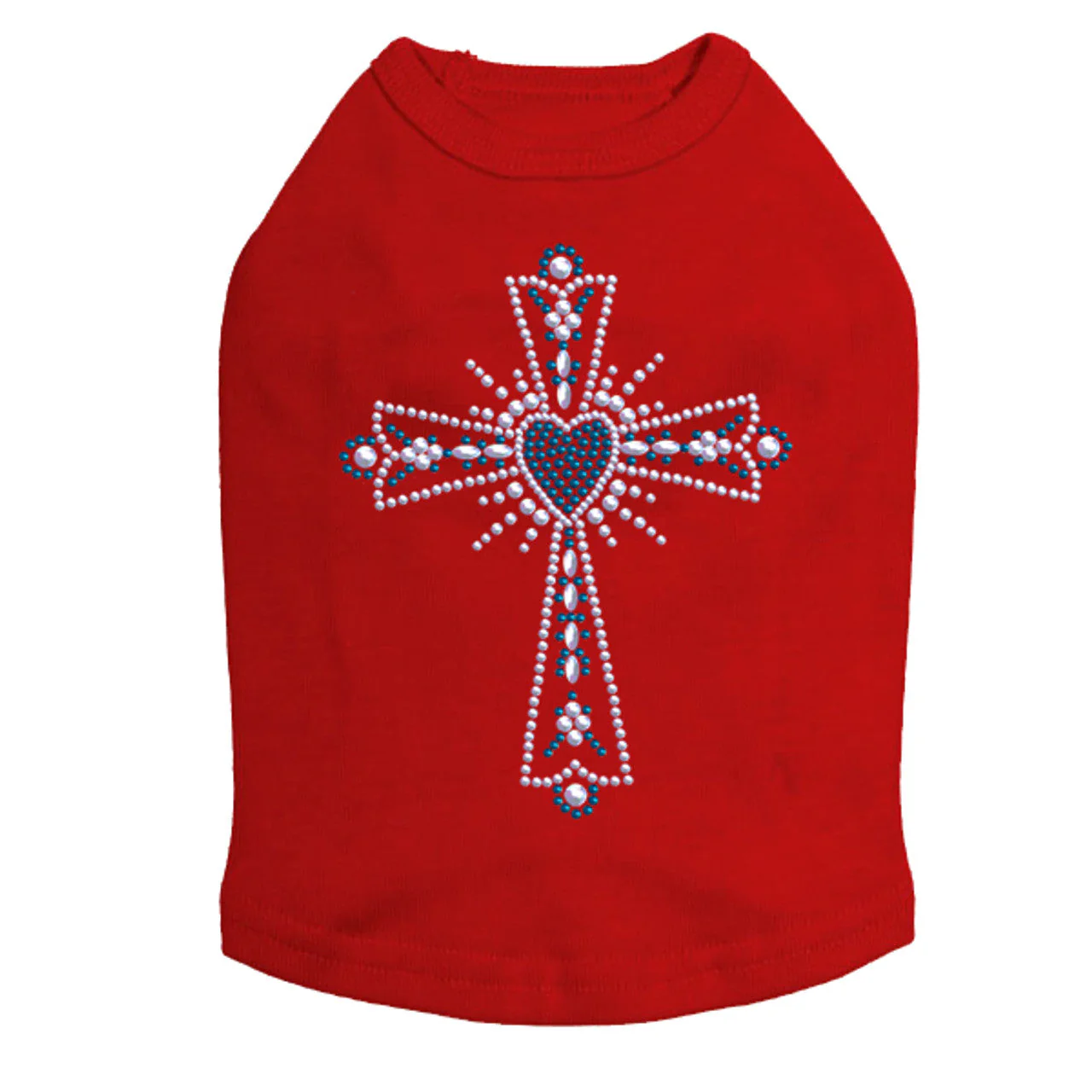 Cross (Silver & Blue) - Dog Tank - Image 8