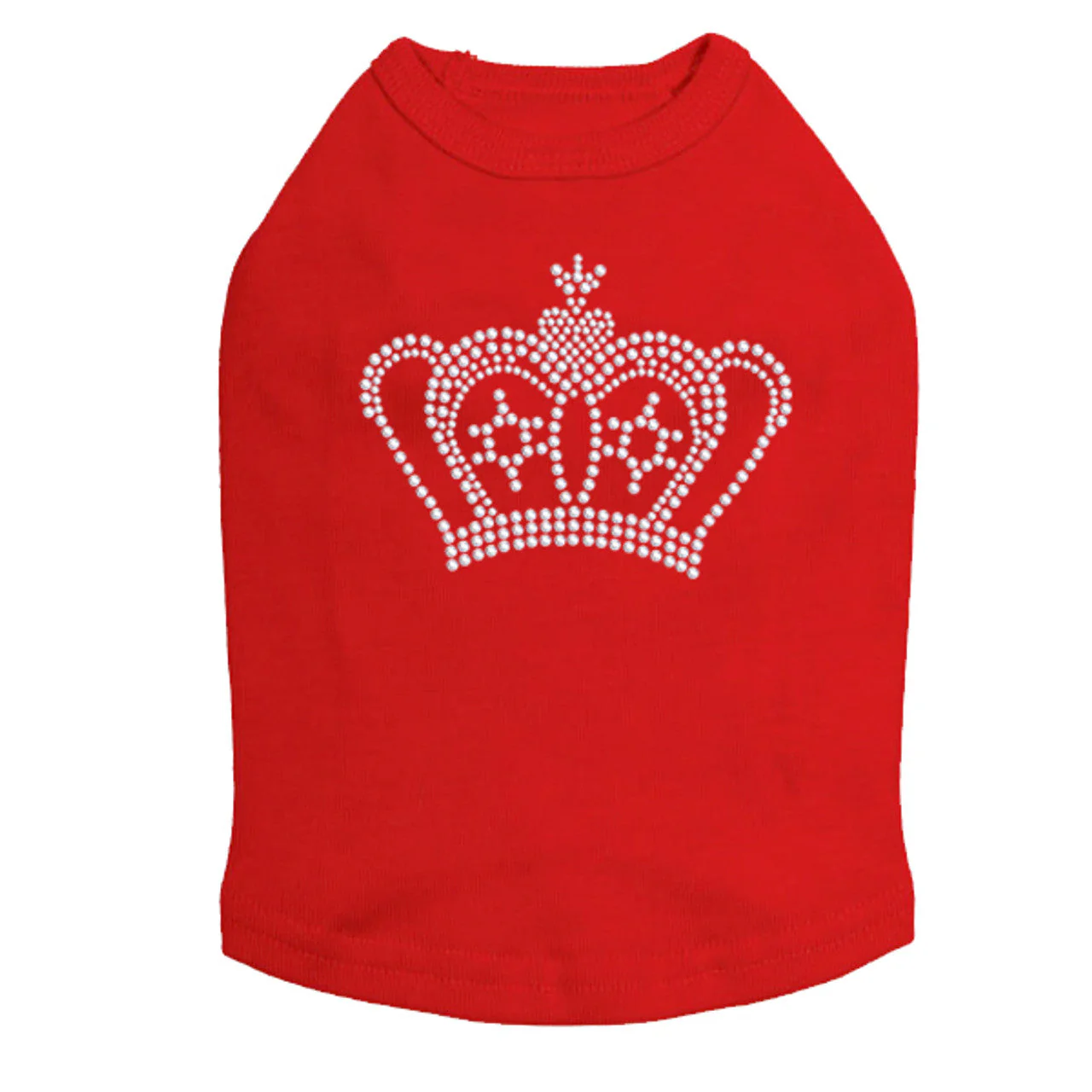 Crown  9 (Silver Rhinestuds) - Dog Tank - Image 9