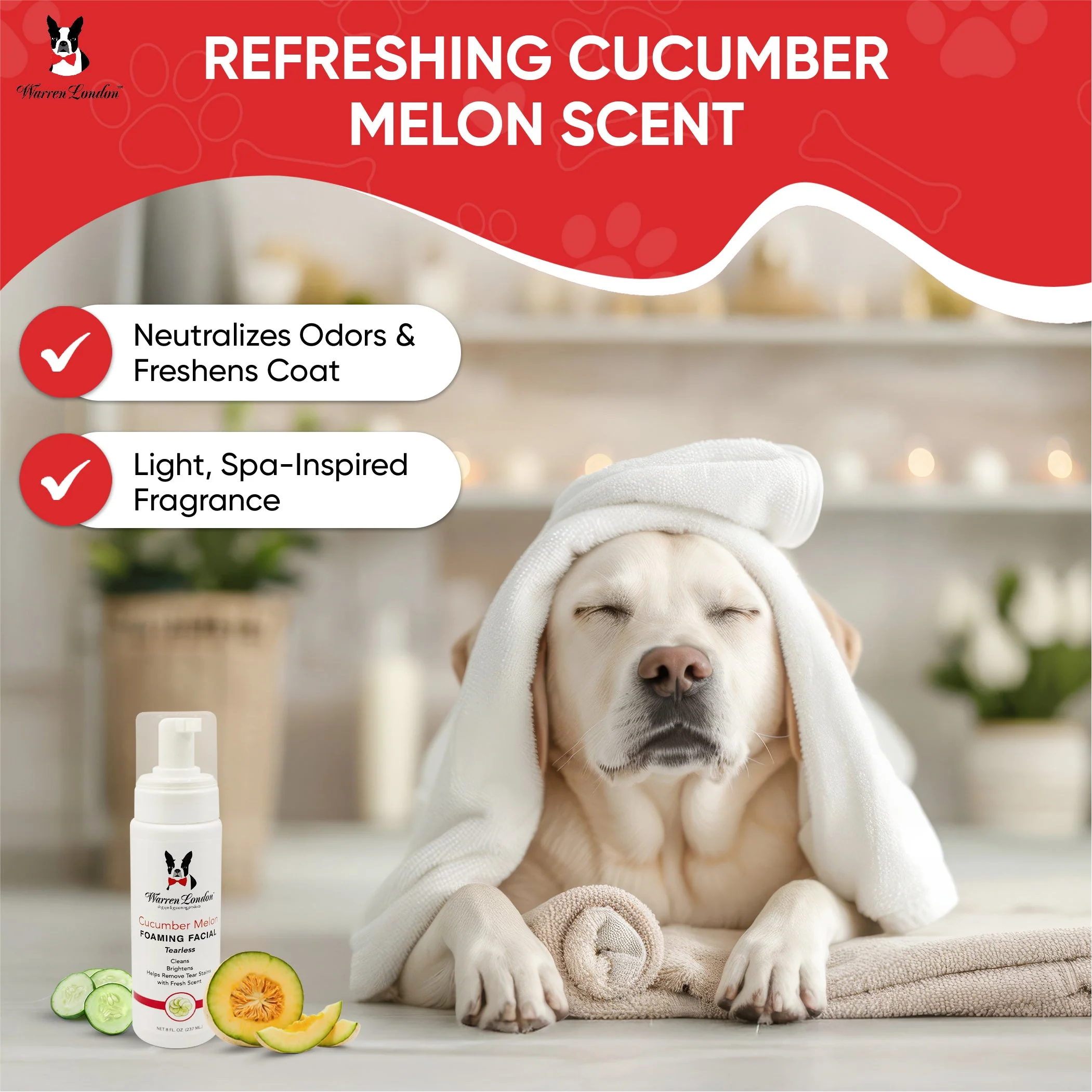 Cucumber Melon Foaming Facial For Dogs - Image 4