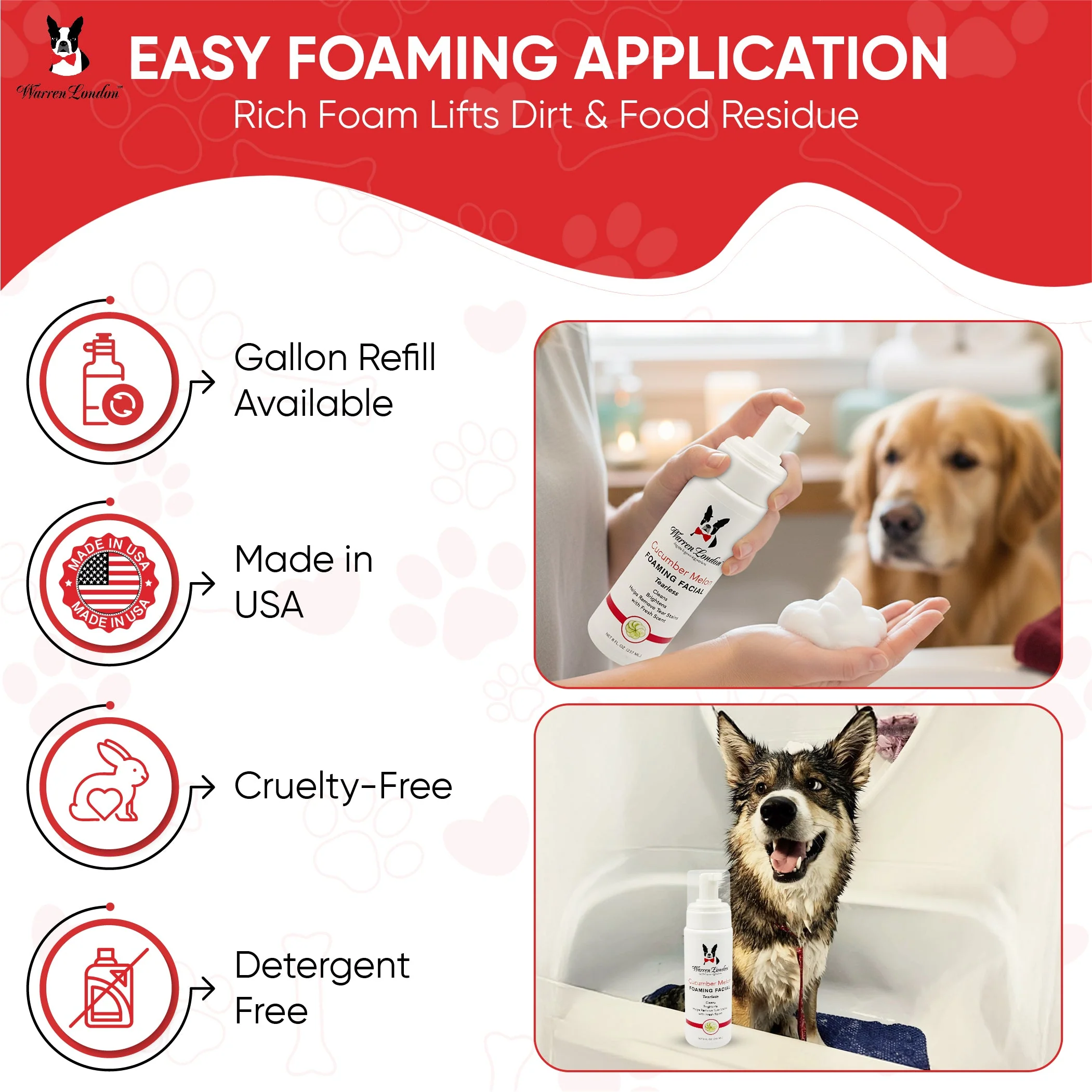 Cucumber Melon Foaming Facial For Dogs - Image 5