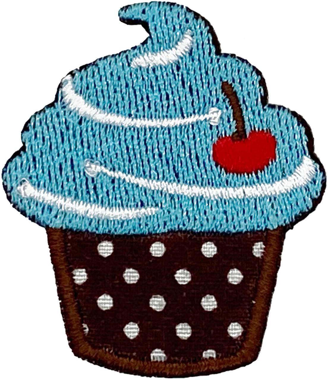 Cupcake 7 (Blue & Brown Dot) - Patch