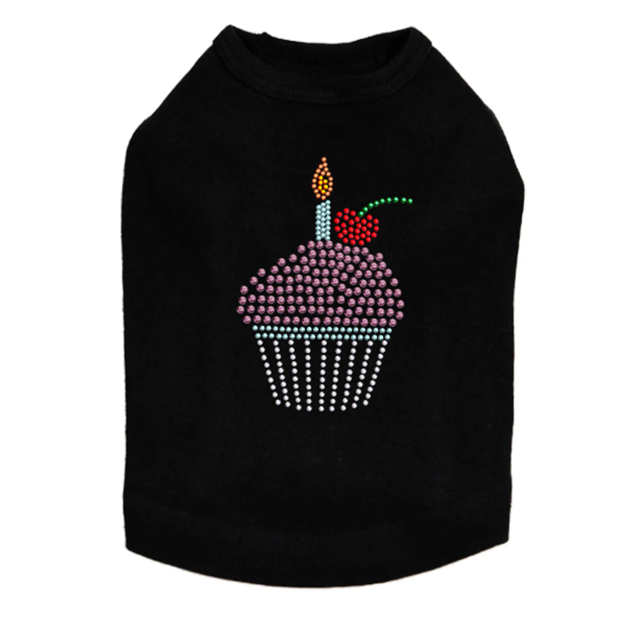 Cupcake with Candle - Dog Tank - Image 2