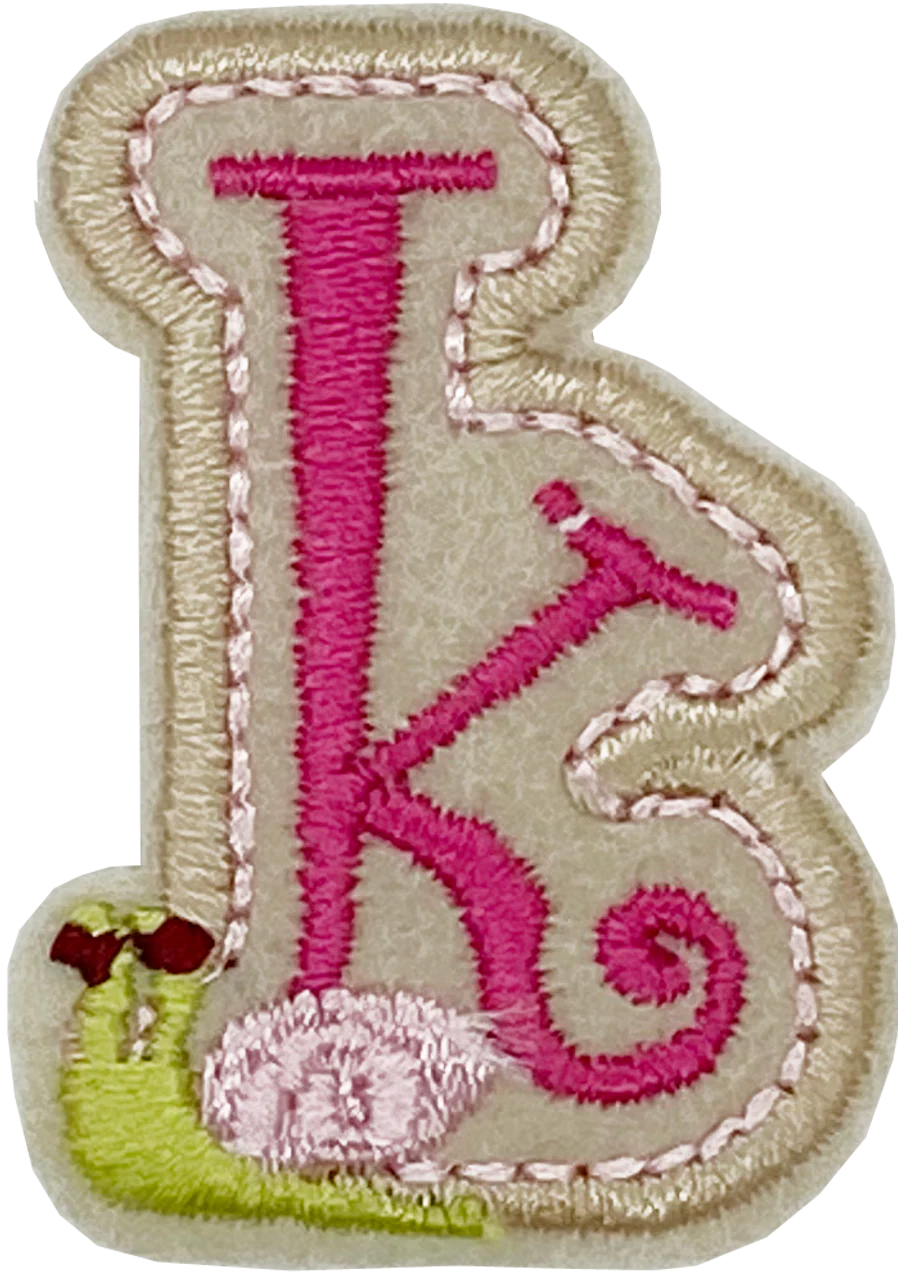 Curly Pink K- Patch