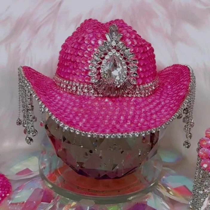 Custom Crystal Dog Cowboy Hat - Image 3