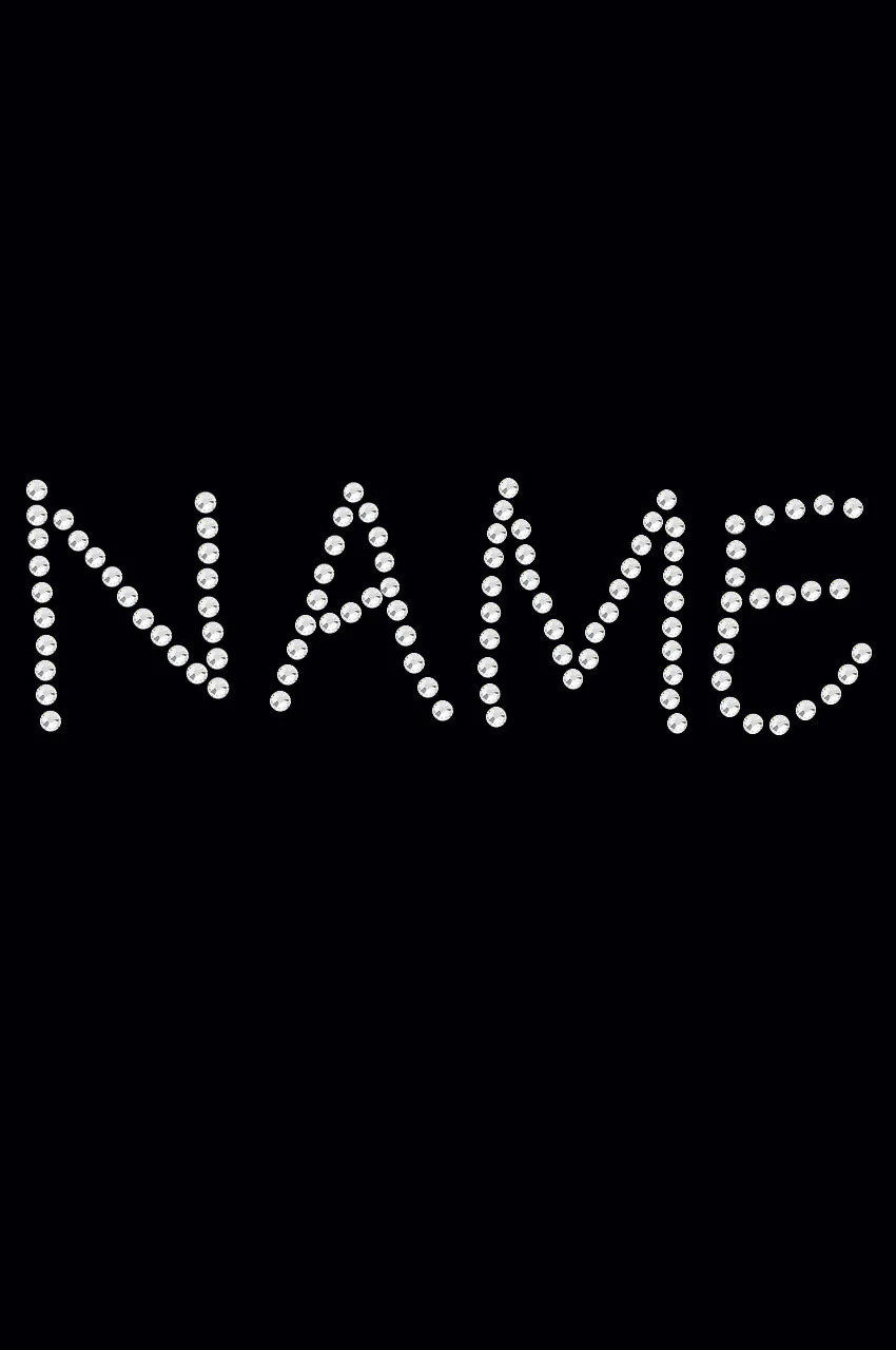 Custom Name or Phrase - Clear Rhinestone - Bandanna
