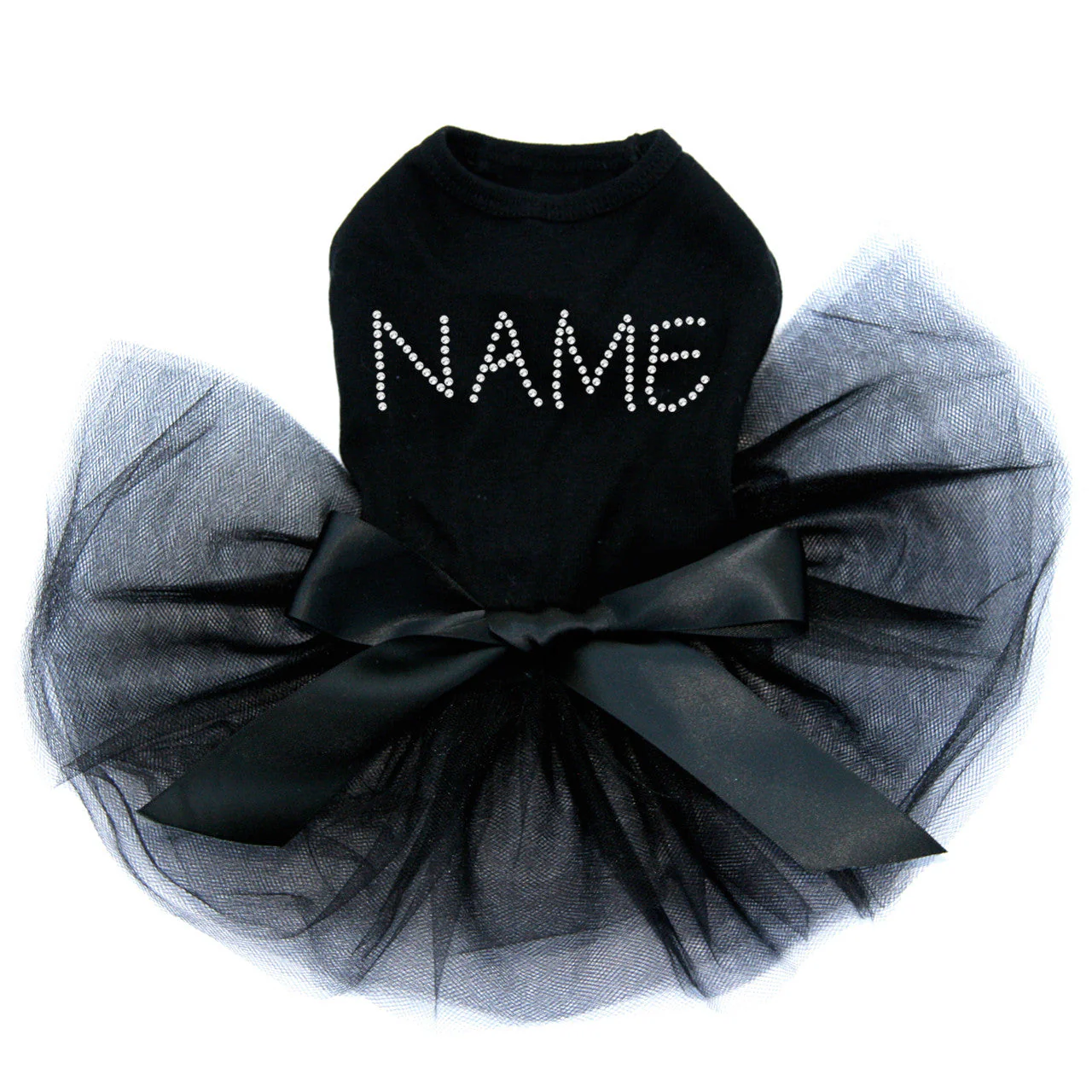 Custom Name or Phrase - Clear Rhinestones - Tutu - Image 2