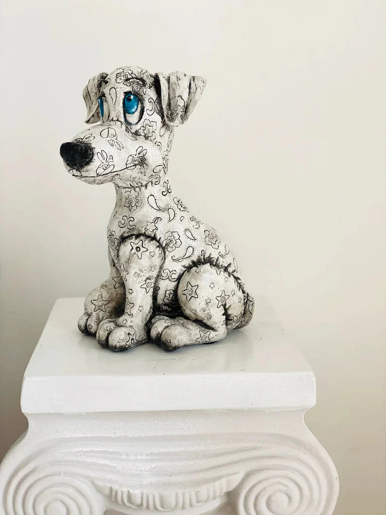 Cute Puppies Sculpture Set of 2 - Image 3
