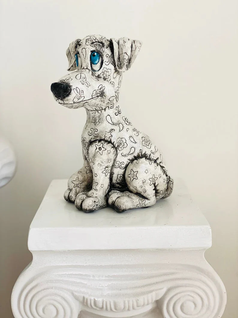 Cute Puppies Sculpture Set of 2 - Image 4