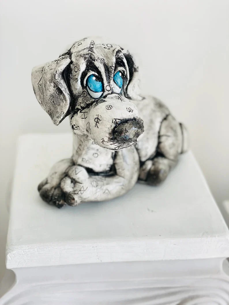 Cute Puppies Sculpture Set of 2 - Image 6