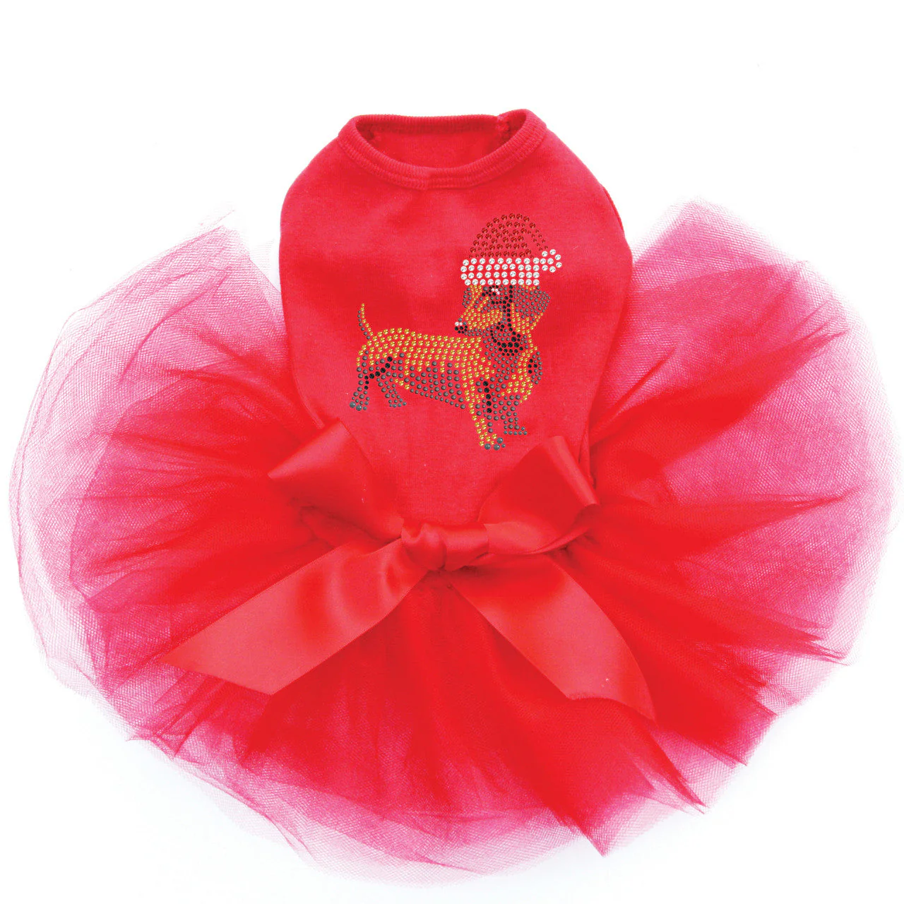 Dachshund 2 with Santa Hat - Custom Tutu - Image 3