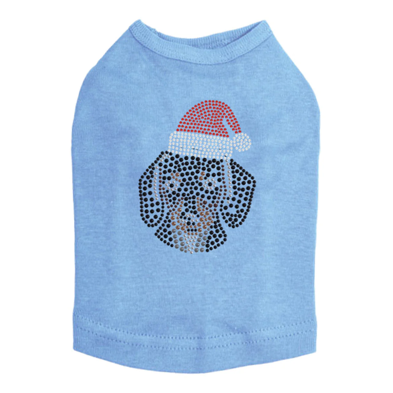 Dachshund Face with Santa Hat - Dog Tank - Image 10